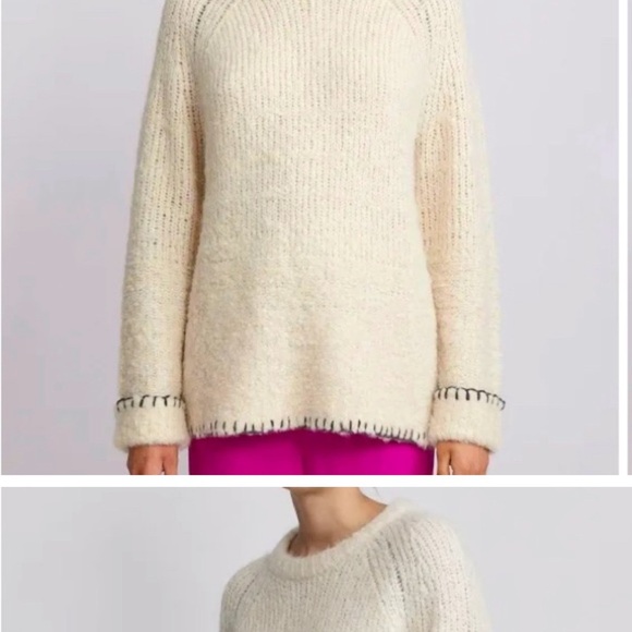 Raquel Allegra Sweater Oat Wool Size Womens XL EUC White - Picture 11 of 14
